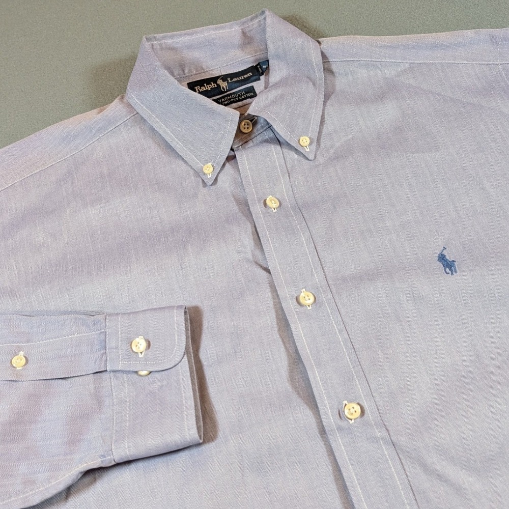 Ralph Lauren Yarmouth Oxford Button Down Shirt Mens Size 16‎ 32/33